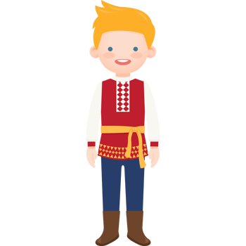 Man in Russia national costume png