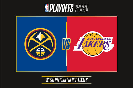 Denver Nuggets vs Los Angeles Clippers Conference Finals of 2023 NBA playoffs. Tournament of the National Basketball Associations 2022-23 season. Tbilisi, Georgia - May 15, 2023. vector
