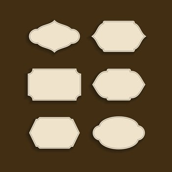 set of vintage frames vector