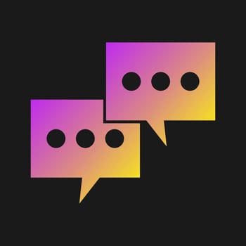 Double Message Bubble Vector Icon