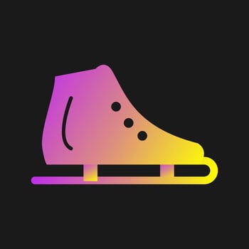 Ice Skating Shoe Vector Icon