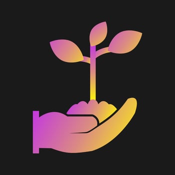 Holding Plants Vector Icon
