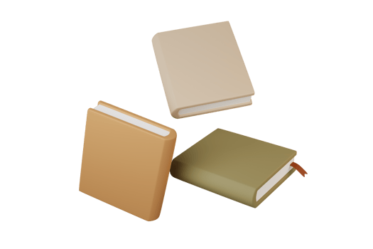 Education concept, books floating on background. 3D illustration png