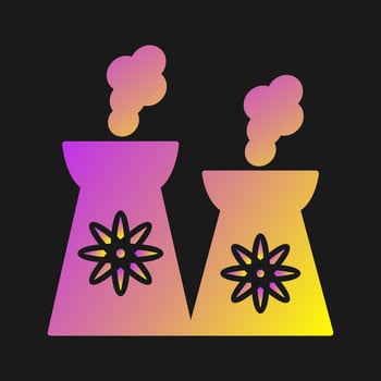 Nuclear Plant Vector Icon