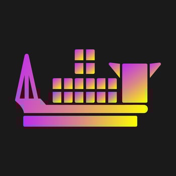 Cargo Ship Vector Icon