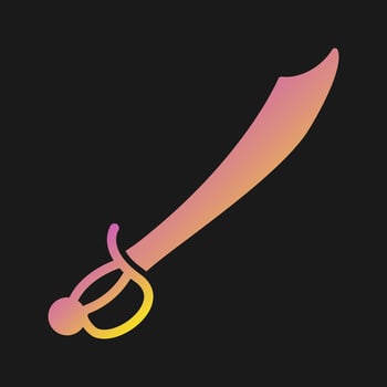Pirate Sword Vector Icon