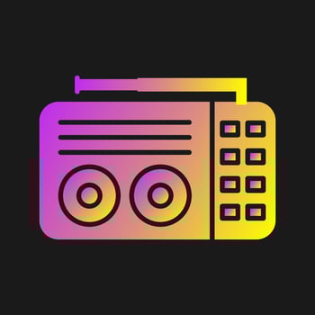Old Radio Vector Icon