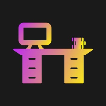 Working Desk Vector Icon