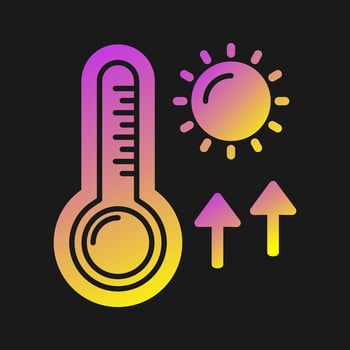 High Temperatures Vector Icon