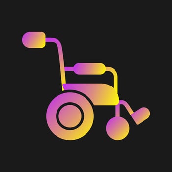 Wheel Chair Vector Icon