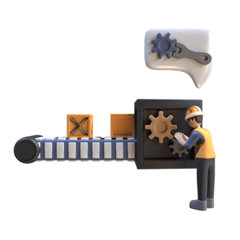 3D Character of a Industrial Worker png