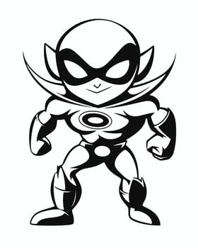 superhero in costume vector