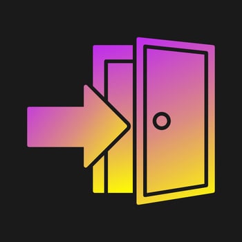 Exit Door Vector Icon