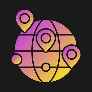 Worldwide Location Vector Icon