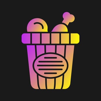 Chicken Bucket Vector Icon