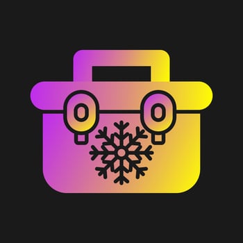 Portable Fridge Vector Icon
