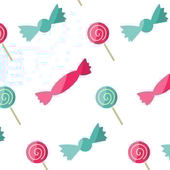 candy chupachups green pink sweet delicious pattern vector