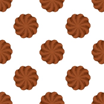 Pattern homemade cookie different taste in pastry biscuit vector