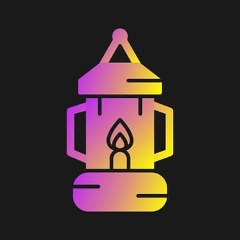 Oil Lamp Vector Icon