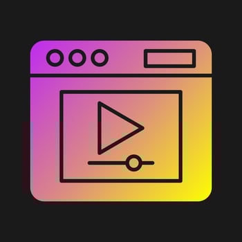 Video Player Vector Icon