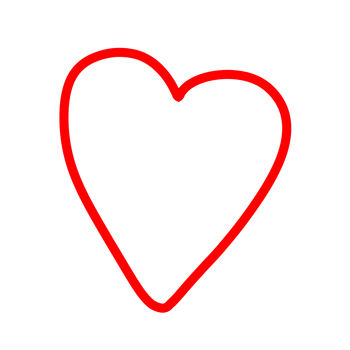 red heart isolated png