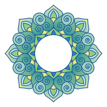 Colorful Rangoli Design Isolated On A White Background. vector