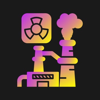 Nuclear Plant Vector Icon