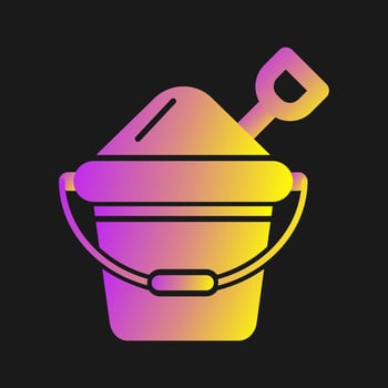 Sand Bucket Vector Icon