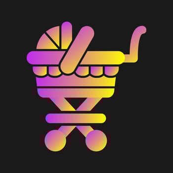 Baby Carriage Vector Icon