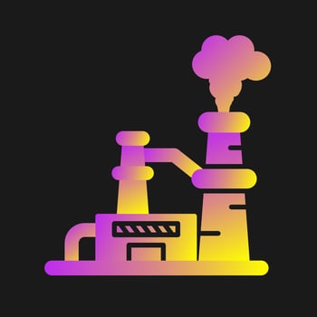 Nuclear Plant Vector Icon