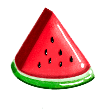 A sliced watermelon drawing, Fruit lover png