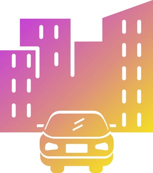 Car in city Vector Icon