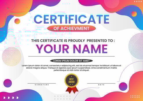 Professional Certificate Design vector