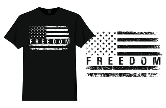 American Flag Freedom 4th Of July Design vector