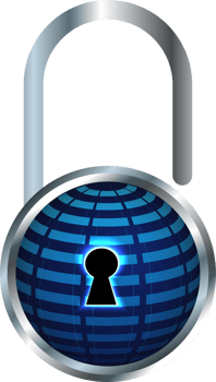 Modern Technology Padlock Cybersecurity Crop-out png