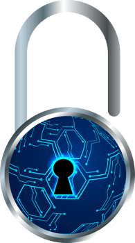Modern Technology Padlock Cybersecurity Crop-out png