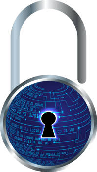 Modern Technology Padlock Cybersecurity Crop-out png