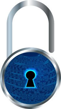 Modern Technology Padlock Cybersecurity Crop-out png