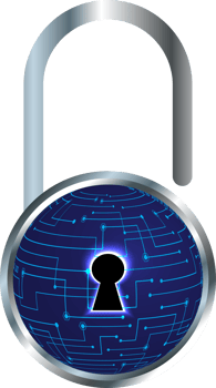 Modern Technology Padlock Cybersecurity Crop-out png
