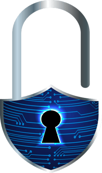 Modern Technology Padlock Cybersecurity Crop-out png