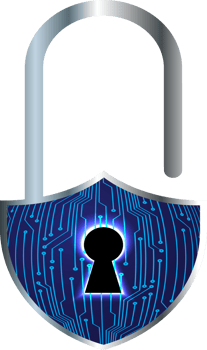 Modern Technology Padlock Cybersecurity Crop-out png