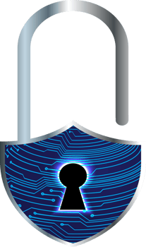 Modern Technology Padlock Cybersecurity Crop-out png