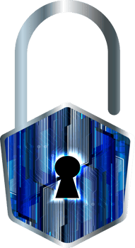 Modern Technology Padlock Cybersecurity Crop-out png