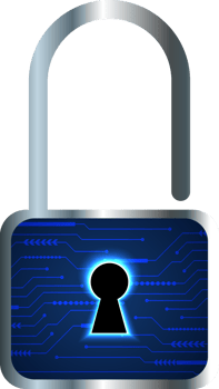 Modern Technology Padlock Cybersecurity Crop-out png