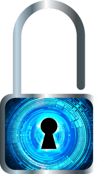 Modern Technology Padlock Cybersecurity Crop-out png