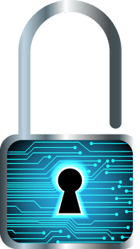 Modern Technology Padlock Cybersecurity Crop-out png