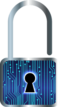 Modern Technology Padlock Cybersecurity Crop-out png