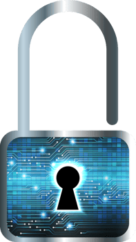 Modern Technology Padlock Cybersecurity Crop-out png