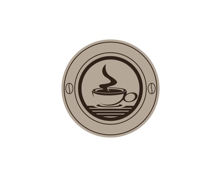 vector illustration of vintage coffee logo.