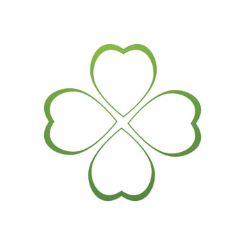 Clover leaf logo illustration vector flat design
